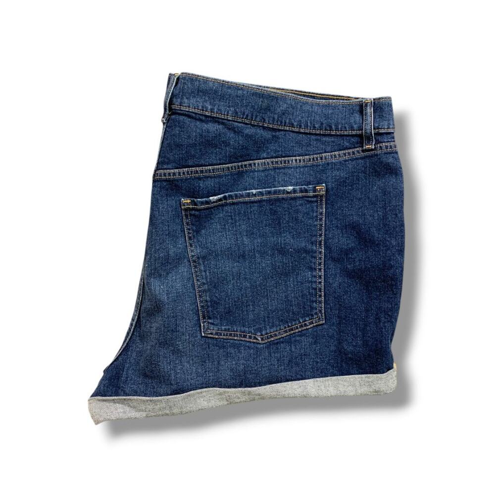 Size 24 Old Navy Womens Plus‎ Size New Cuffed Jean Shorts Mid-Rise Boyfriend
